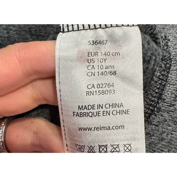REIMA Jacket Kids Size 140 10Y Gray Fleece Zip Two Tone Long Sleeve - Picture 5 of 6